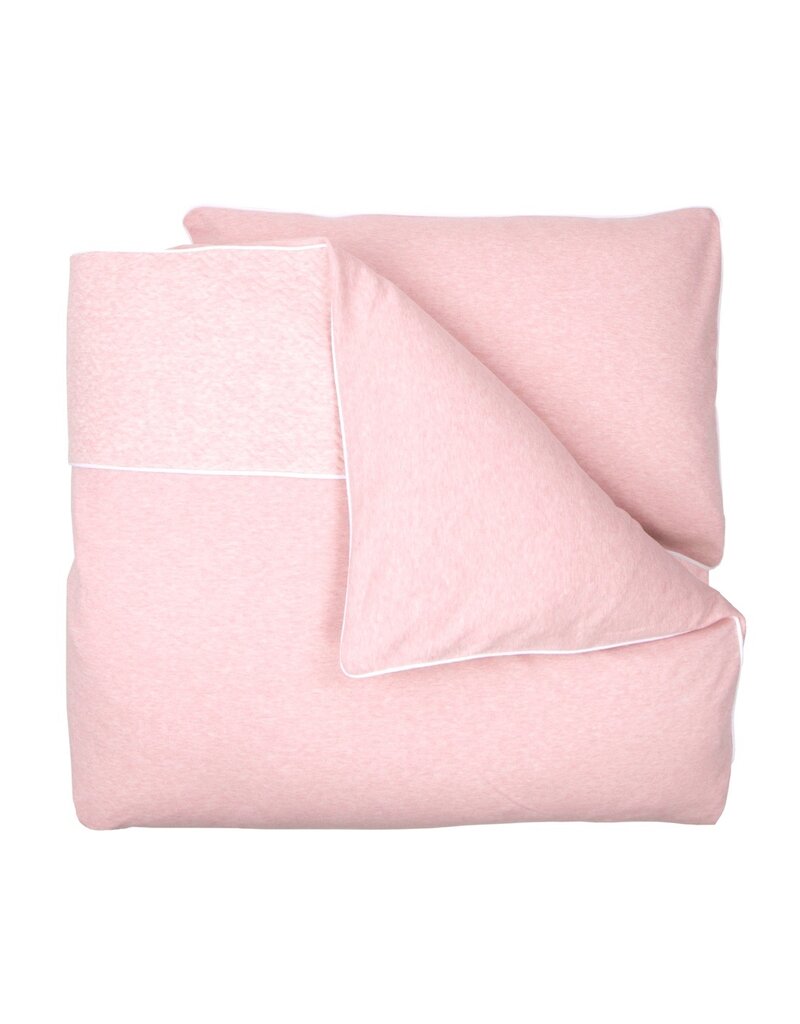 Cot Duvet Cover & Pillow case Chevron Pink Melange