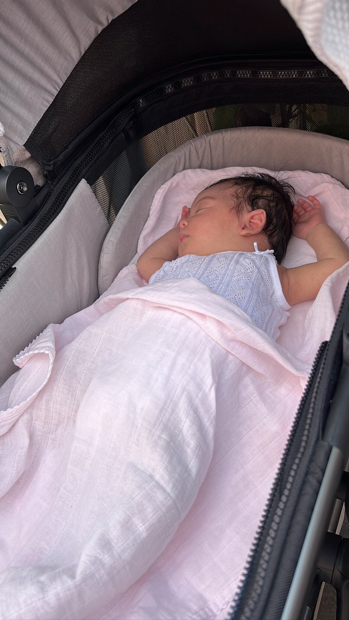 Couverture mousseline bébé 120x120cm Light Pink