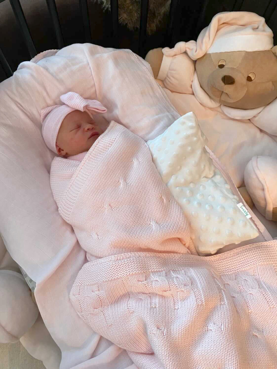 Wiegdeken gevoerd 80x100cm Chamonix Pink