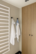 Hooded towel & washcloth Chevron Light grey melange