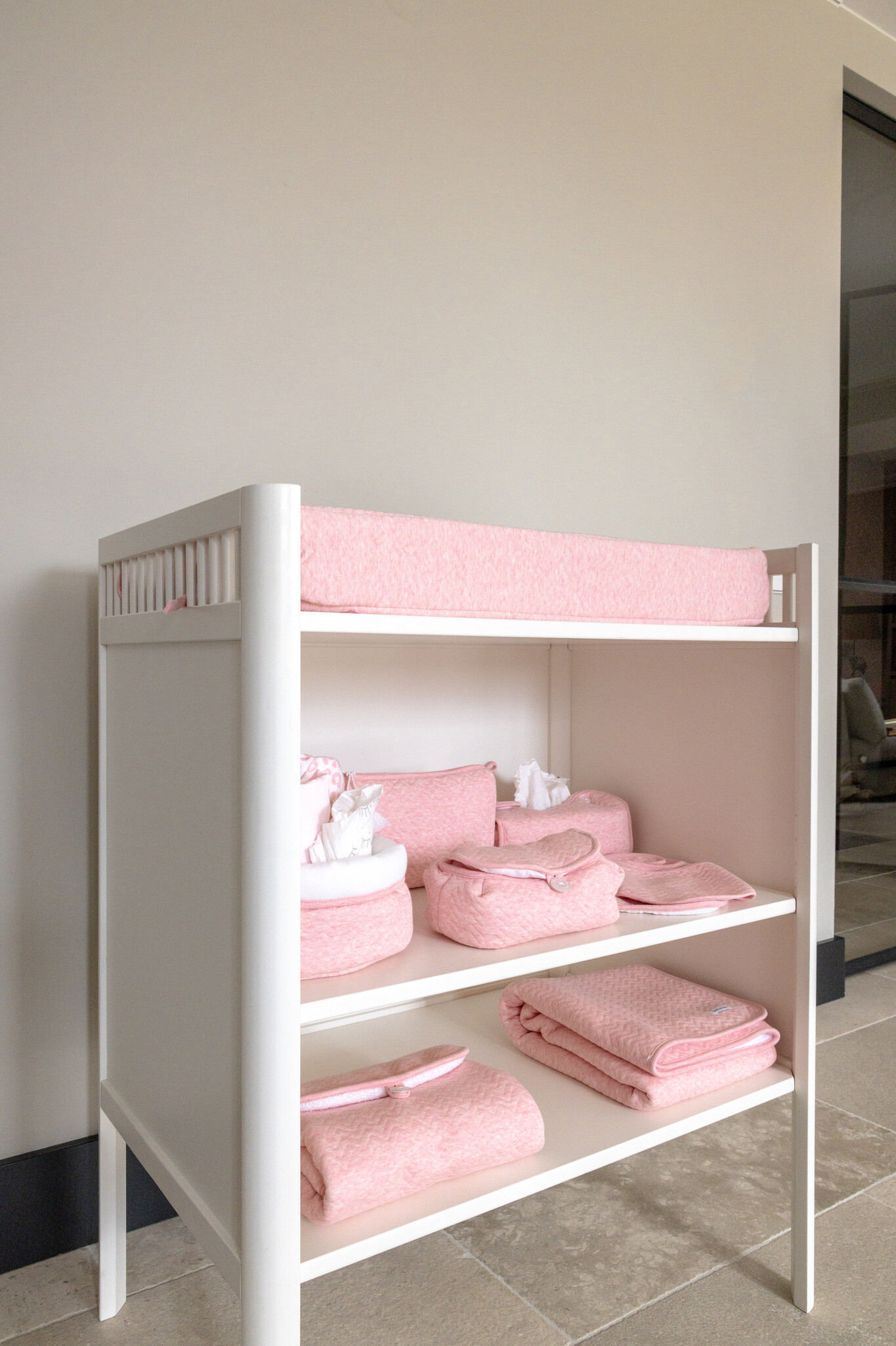 Housse matelas à langer Chevron Pink Melange