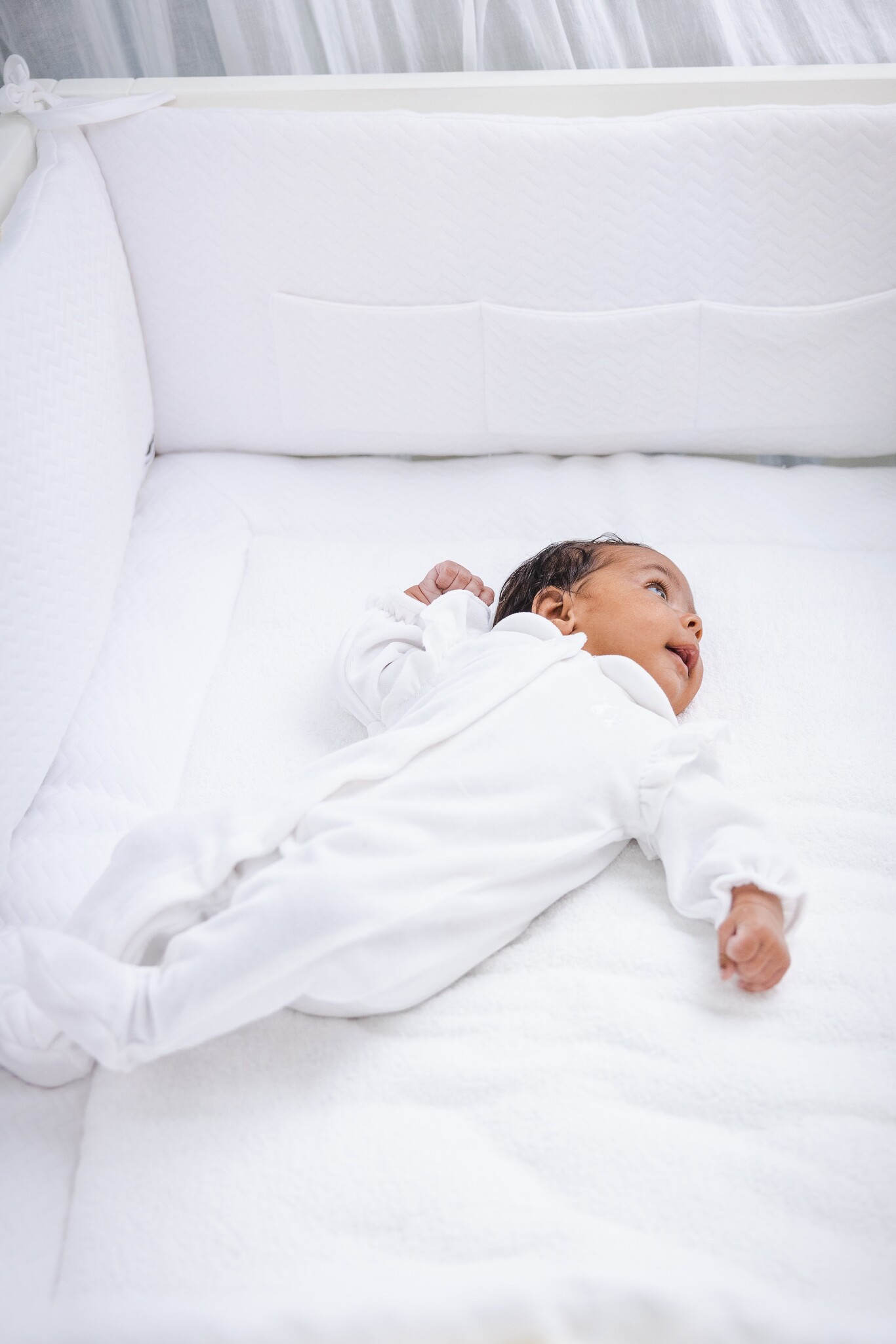 Playpen mat Chevron White