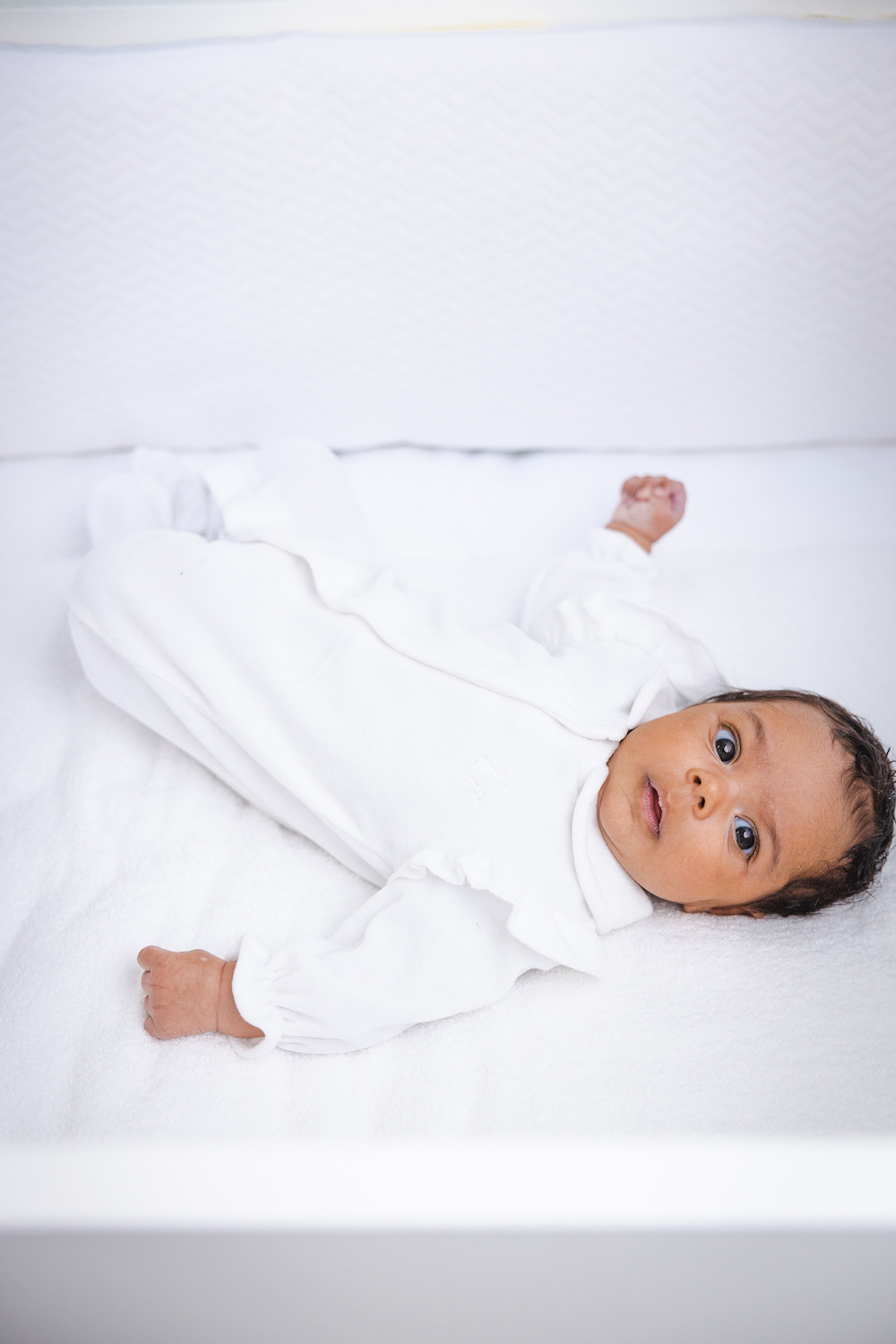 Playpen mat Chevron White