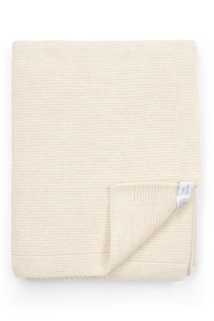 Antibes Wool Blend Crib blanket Light Sand