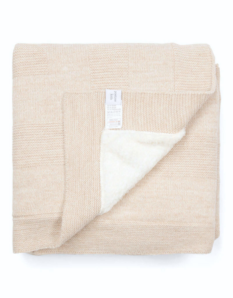 Aspen Wool Blend Crib blanket Camel