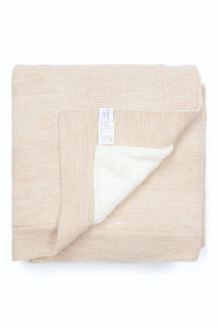 Couverture Berceau Aspen Laine mélangée Camel