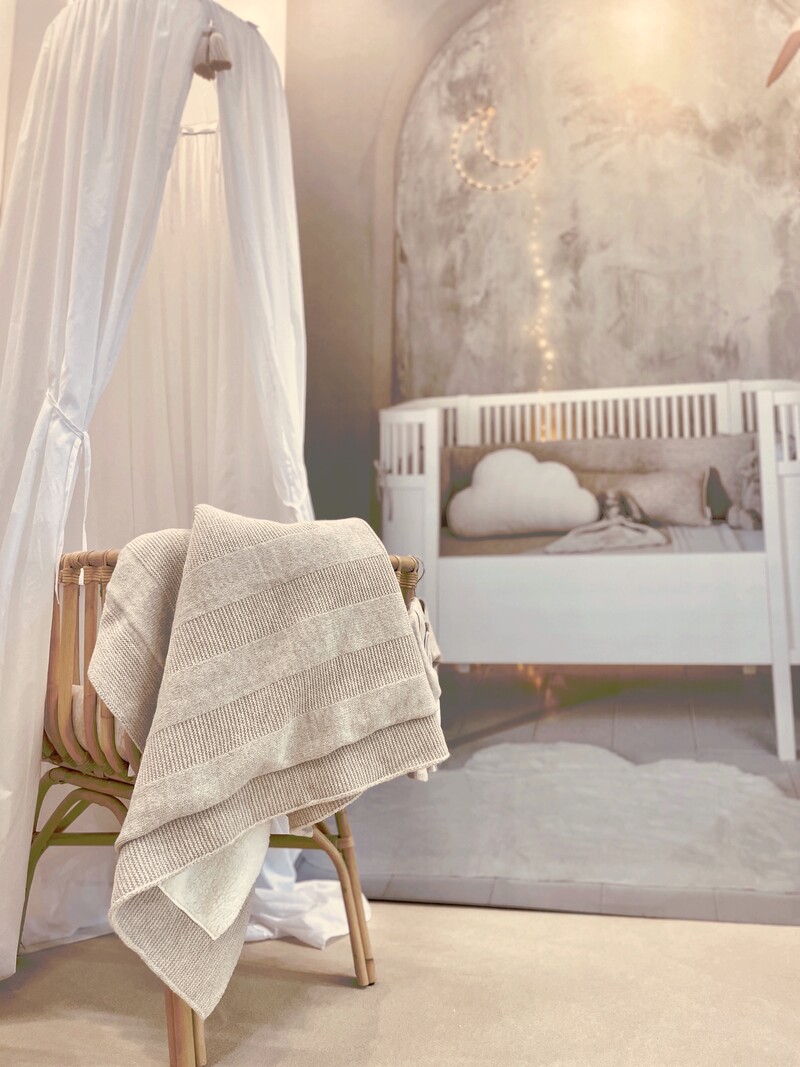 Aspen Wool Blend Crib blanket Camel