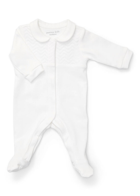 Baby suit Chevron White