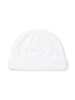 Bonnet bébé velours blanc