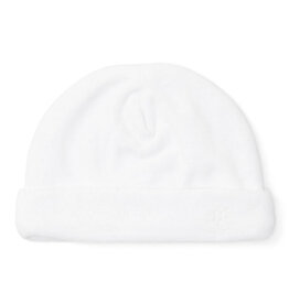 Velvet baby hat white