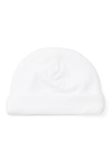 Velvet baby hat white