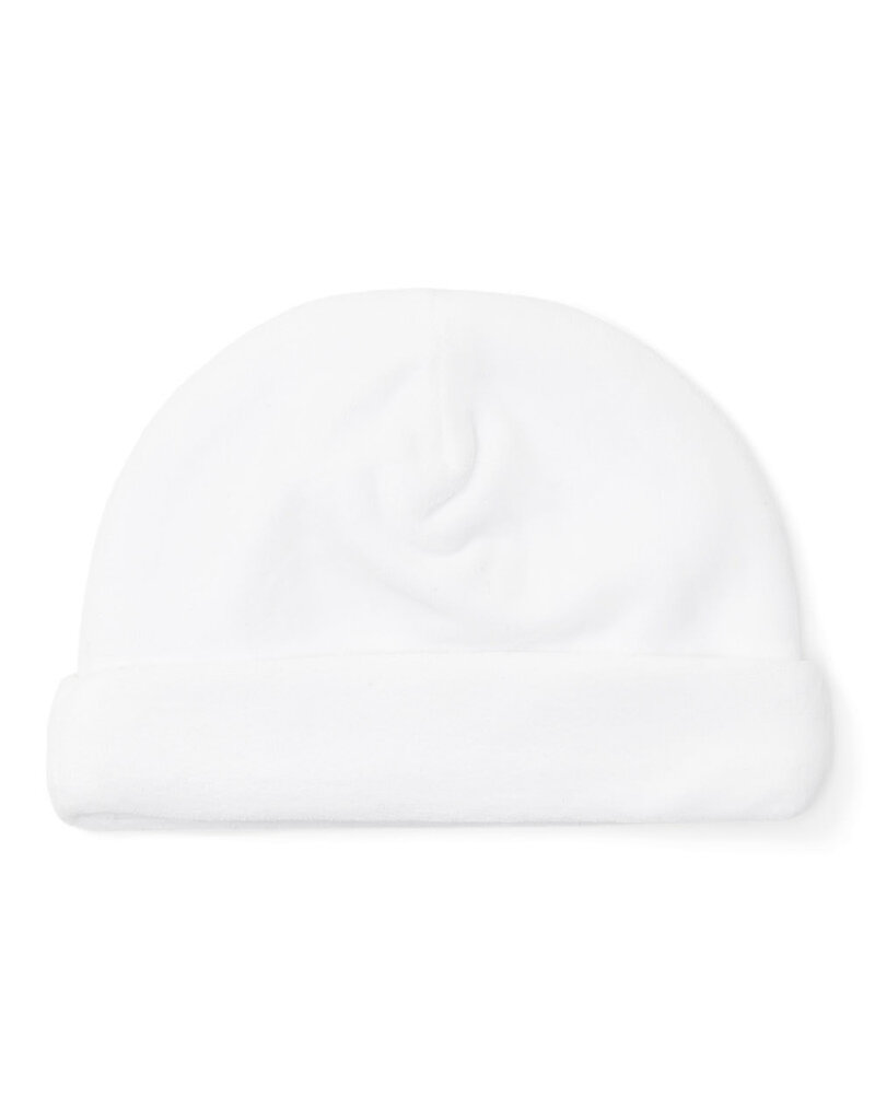 Velvet baby hat white