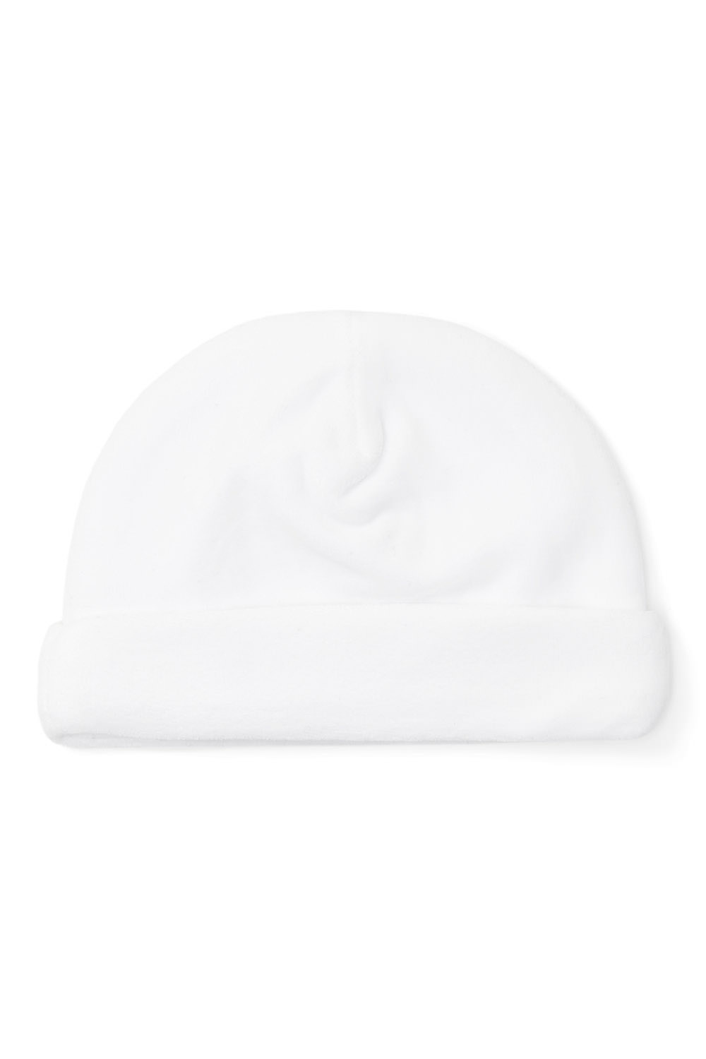 Velours baby mutsje wit