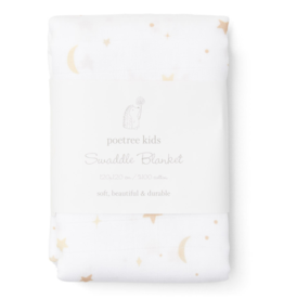 Poetree Kids Couverture mousseline bébé impression Moons & Stars