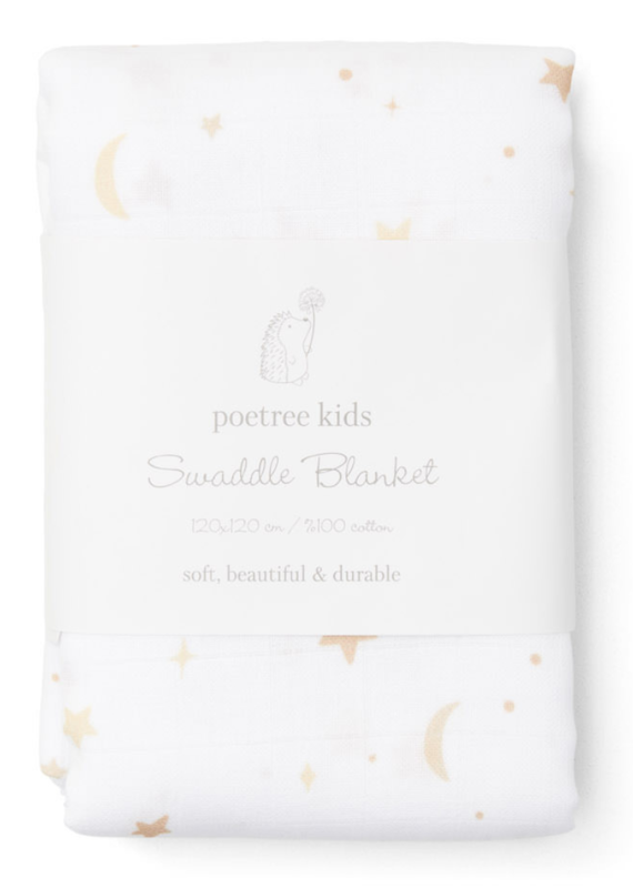 Poetree Kids Swaddle blanket Moons & Stars