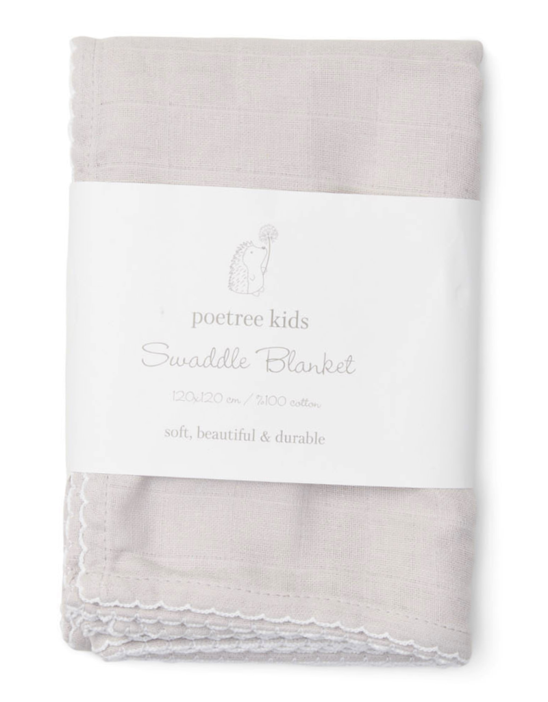 Swaddle blanket 120x120cm Light Grey