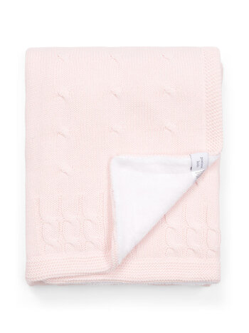 Baby Crib Blanked lined Soft Pink