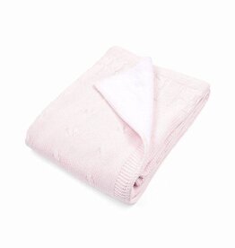 Cot blanket lined Soft Pink