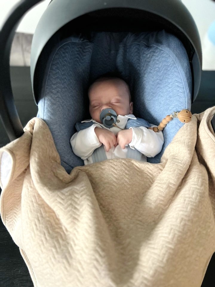 Housse pour siège auto Chevron Denim Blue