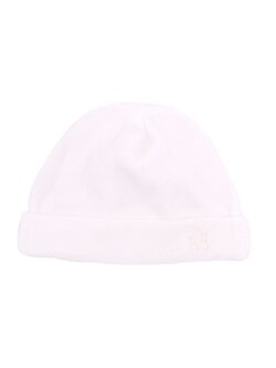 Velours baby mutsje soft pink