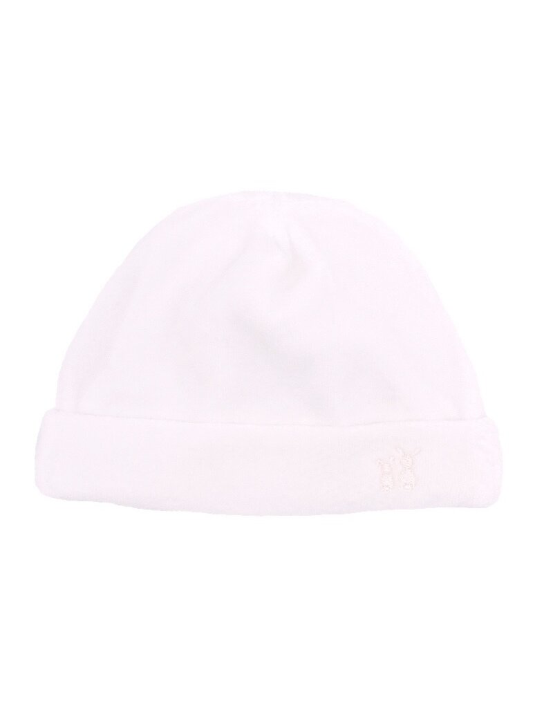 Velvet baby hat soft pink