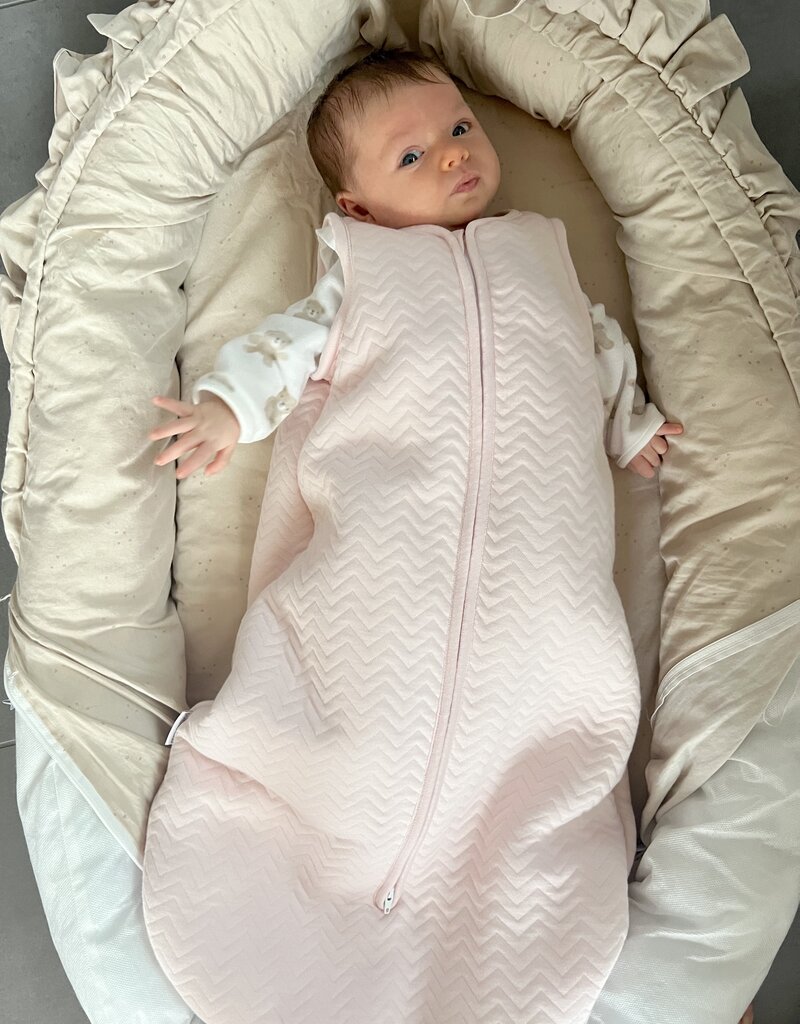 Sac de couchage bébé 90cm L'été Chevron Light Pink