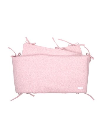 Cot Bumper Chevron Pink Melange