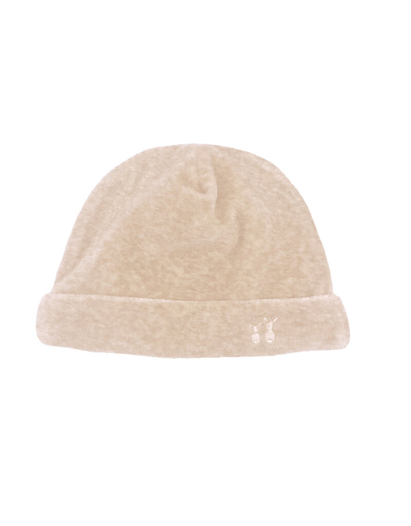 Velvet baby hat camel