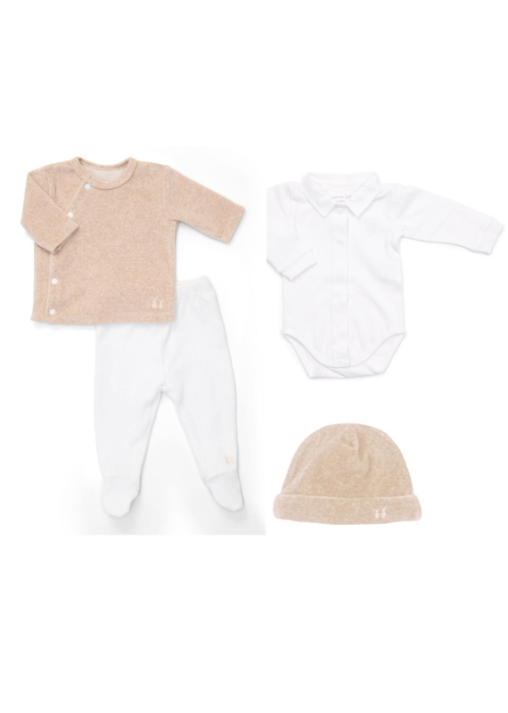 Geschenkset new born Comfy-set Camel