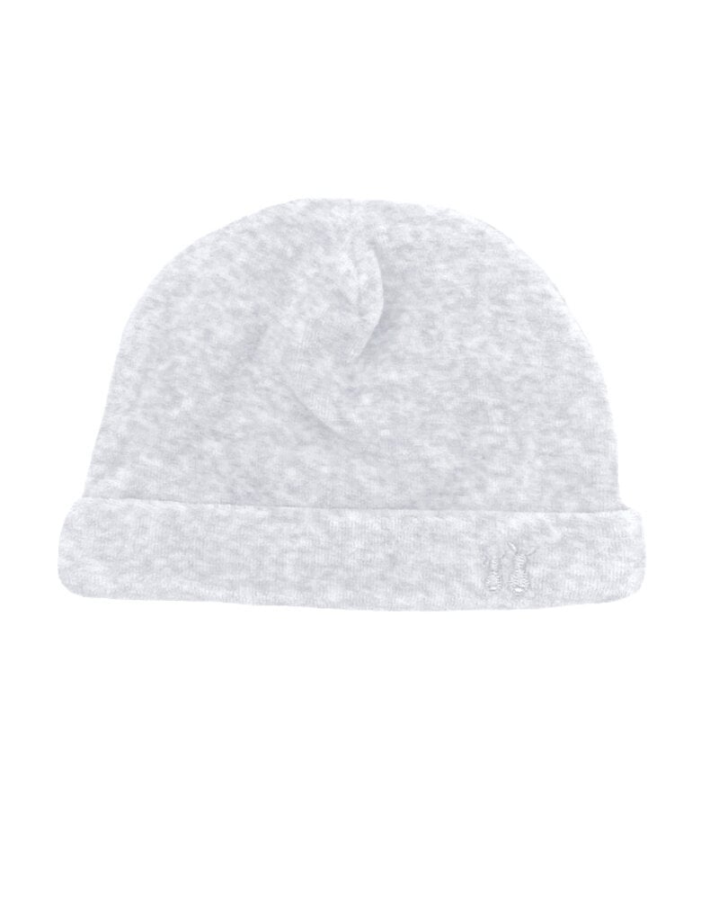 Velvet baby hat grey melange