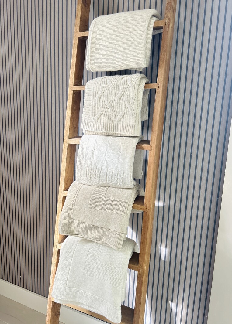 Antibes Wool Blend Crib blanket Light Sand