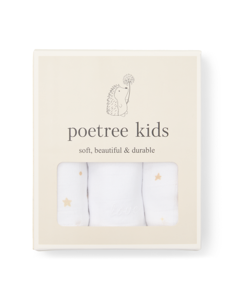 Poetree Kids Linges en coton Moons & Stars