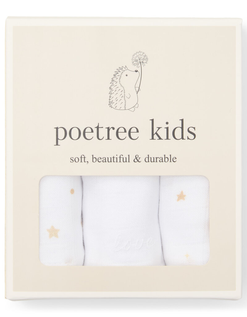 Poetree Kids Hydrofiele doekjes Moons & Stars