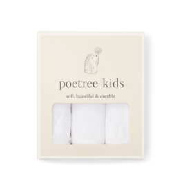 Linges en coton White lapins