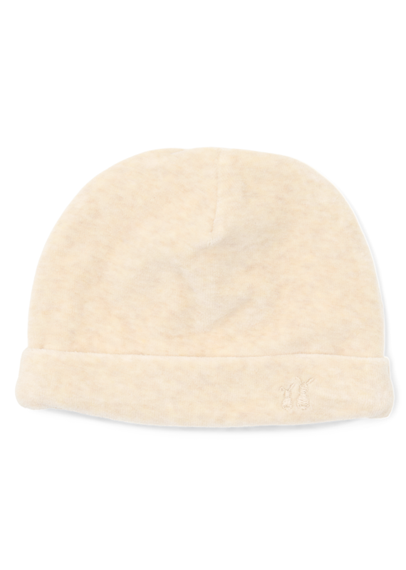 Bonnet bébé velours Sable