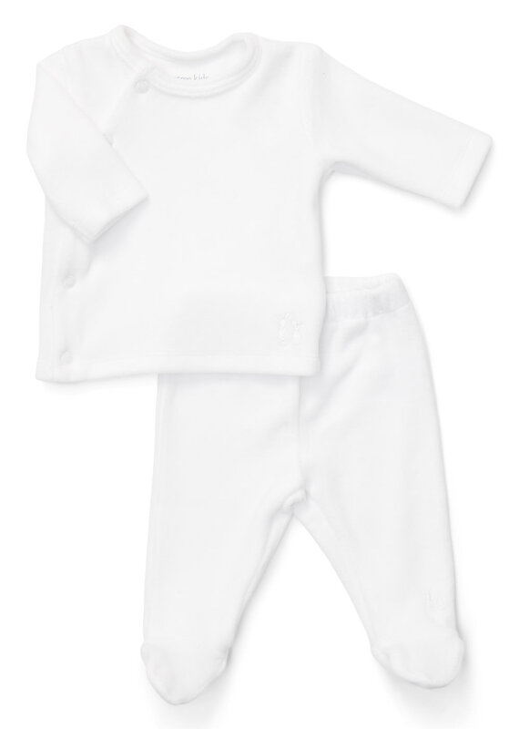 Poetree Kids Comfy Velours Baby Set White