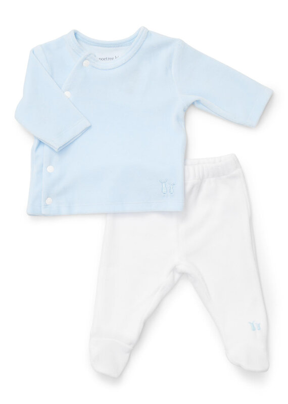 Poetree Kids Comfy Velours Baby Set Baby blue