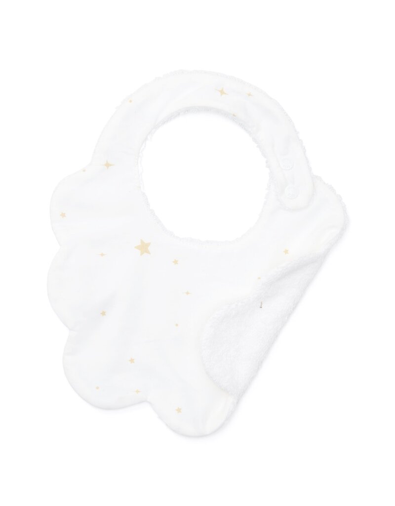 New Born bib printed star Étoile Sand