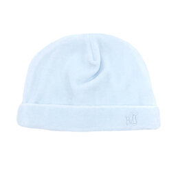 Velvet baby hat baby blue