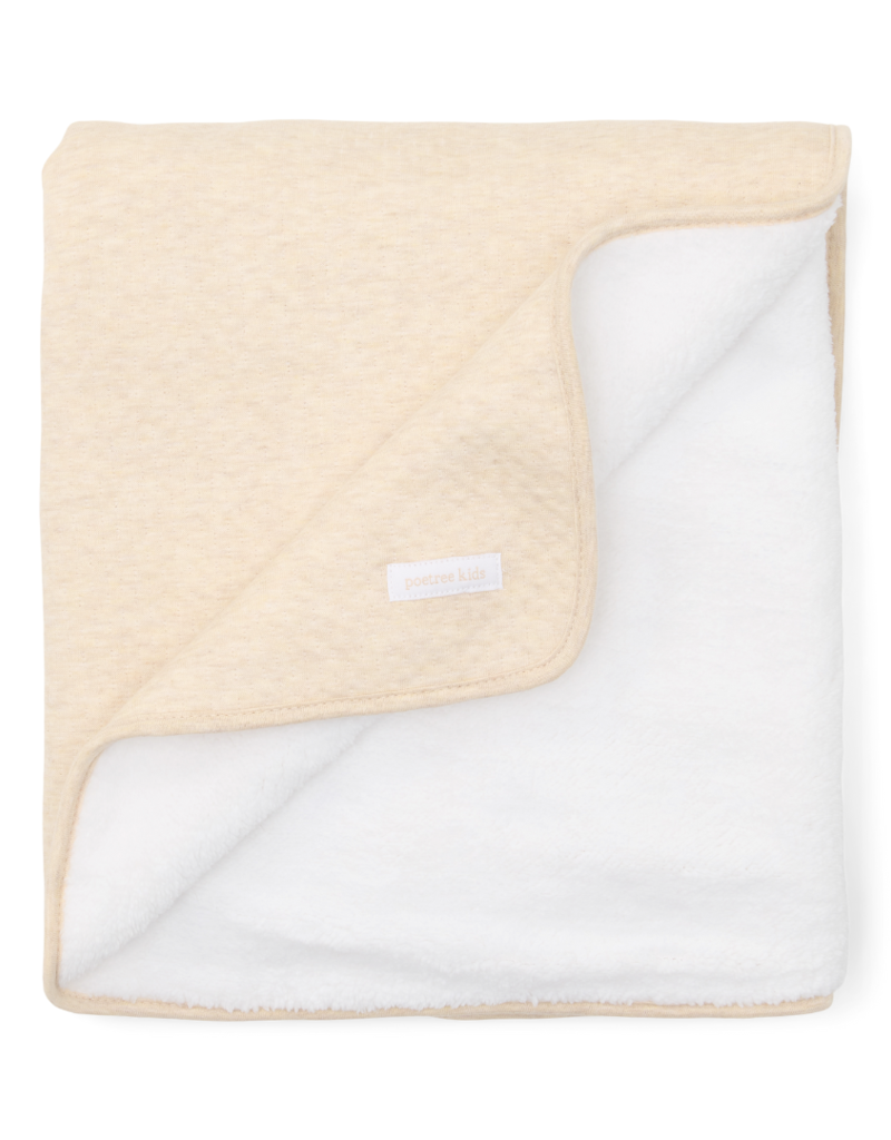 Crib blanket with fleece Étoile Sand