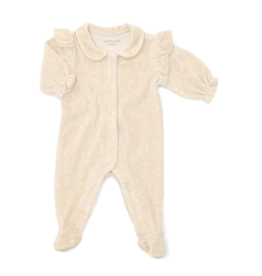 Babypakje velours Sand met ruffles