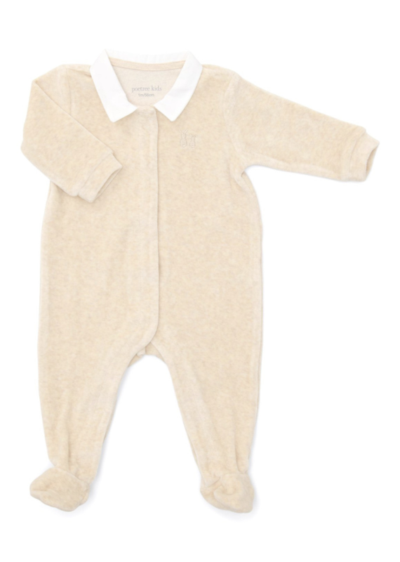 Baby suit velvet Sand