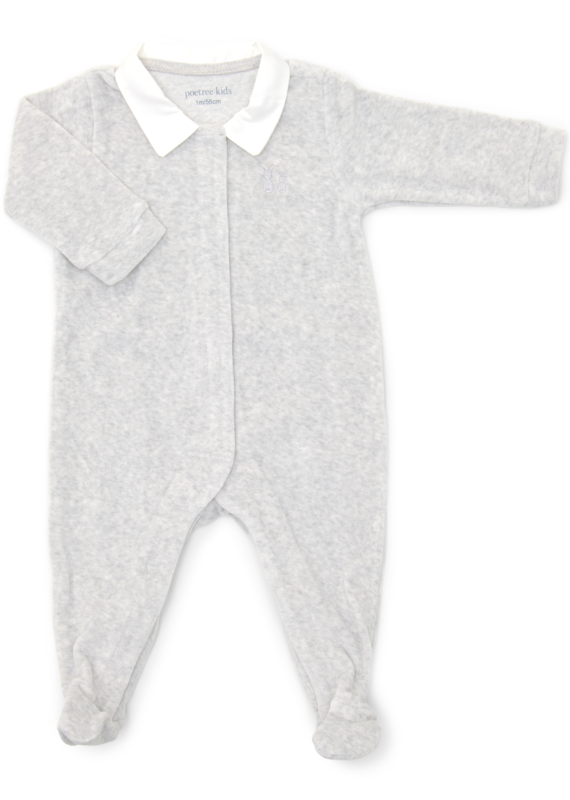 Velvet Baby suit Light grey melange