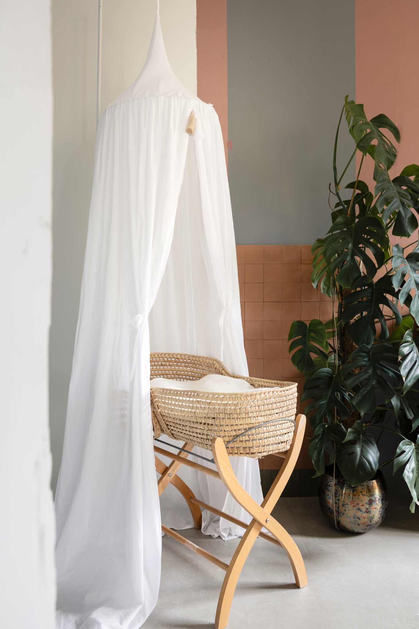 Canopy with Camel tassels for crib/cot or playpen