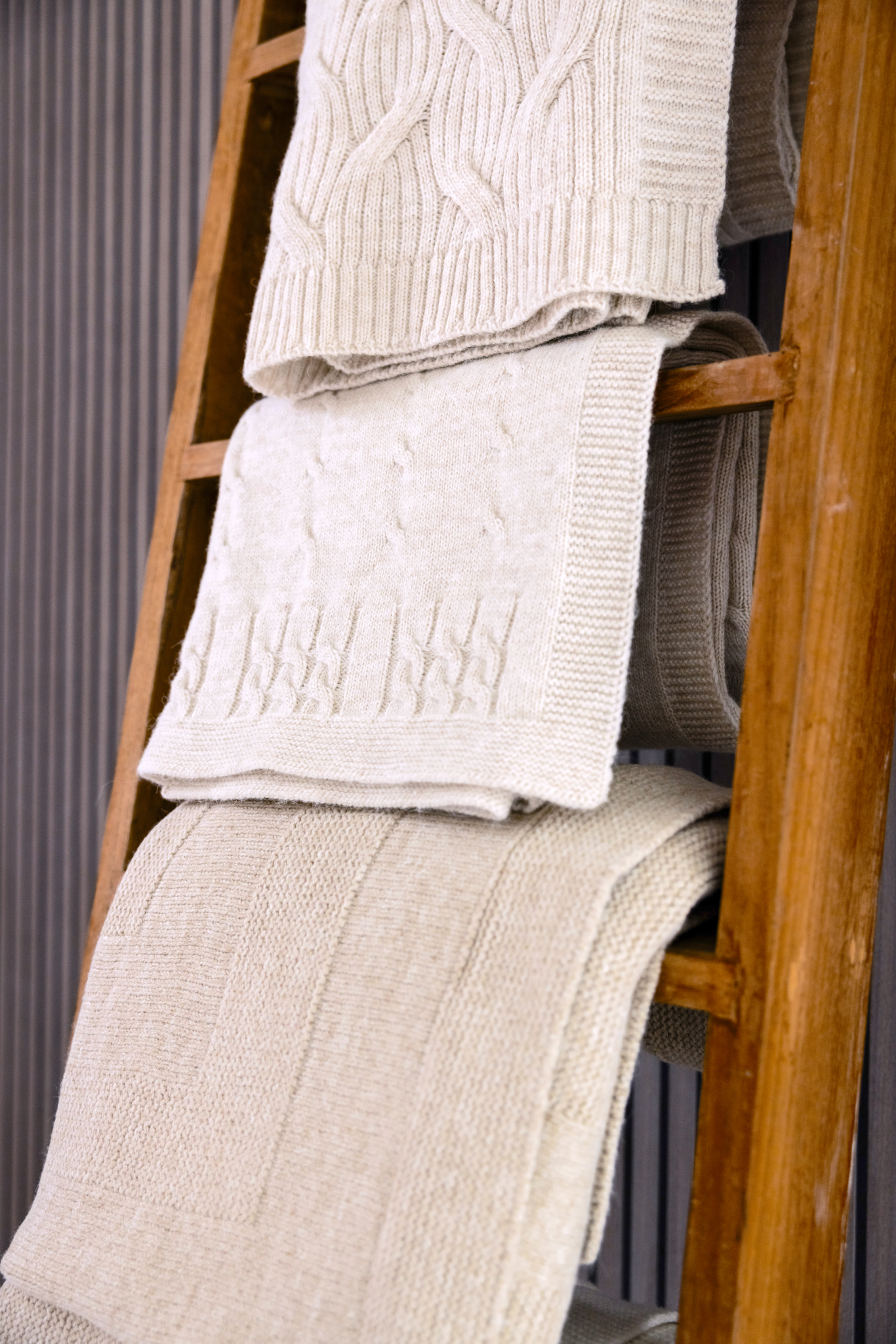 Laurel Wool Blend Crib blanket Light Sand