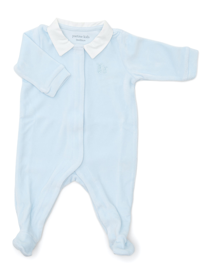Babypakje Velours Baby Blauw Poetree Kids Poetree Kids