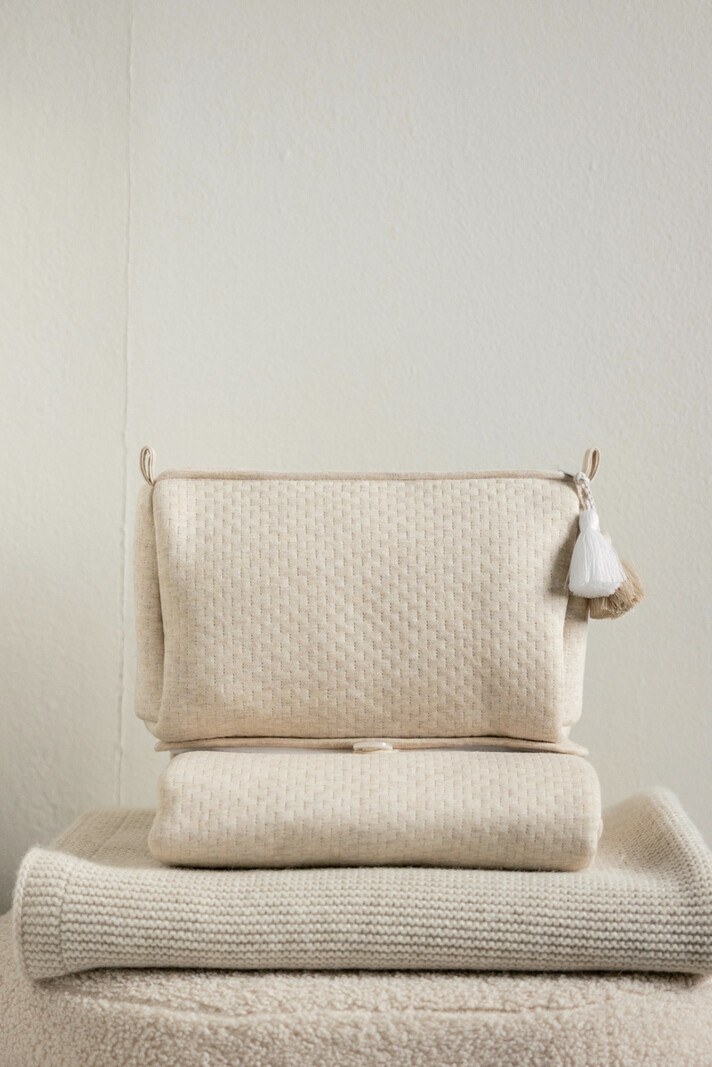 Antibes Wool Blend Crib blanket Light Sand