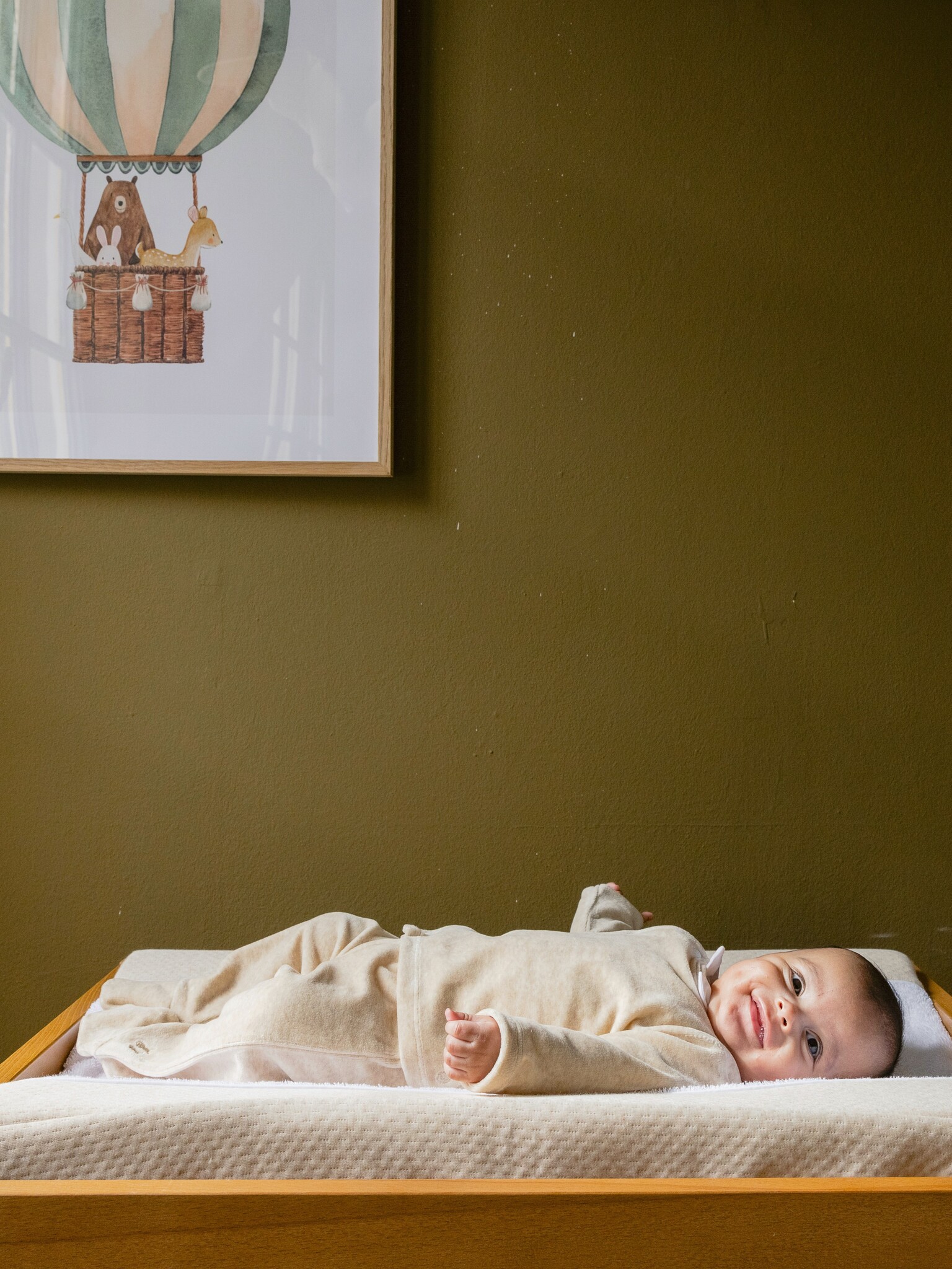 Comfy velours baby set Sand