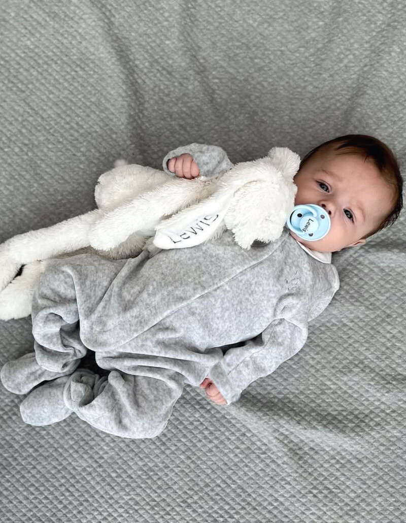 Babypakje Velours licht grijs Poetree Kids Poetree Kids