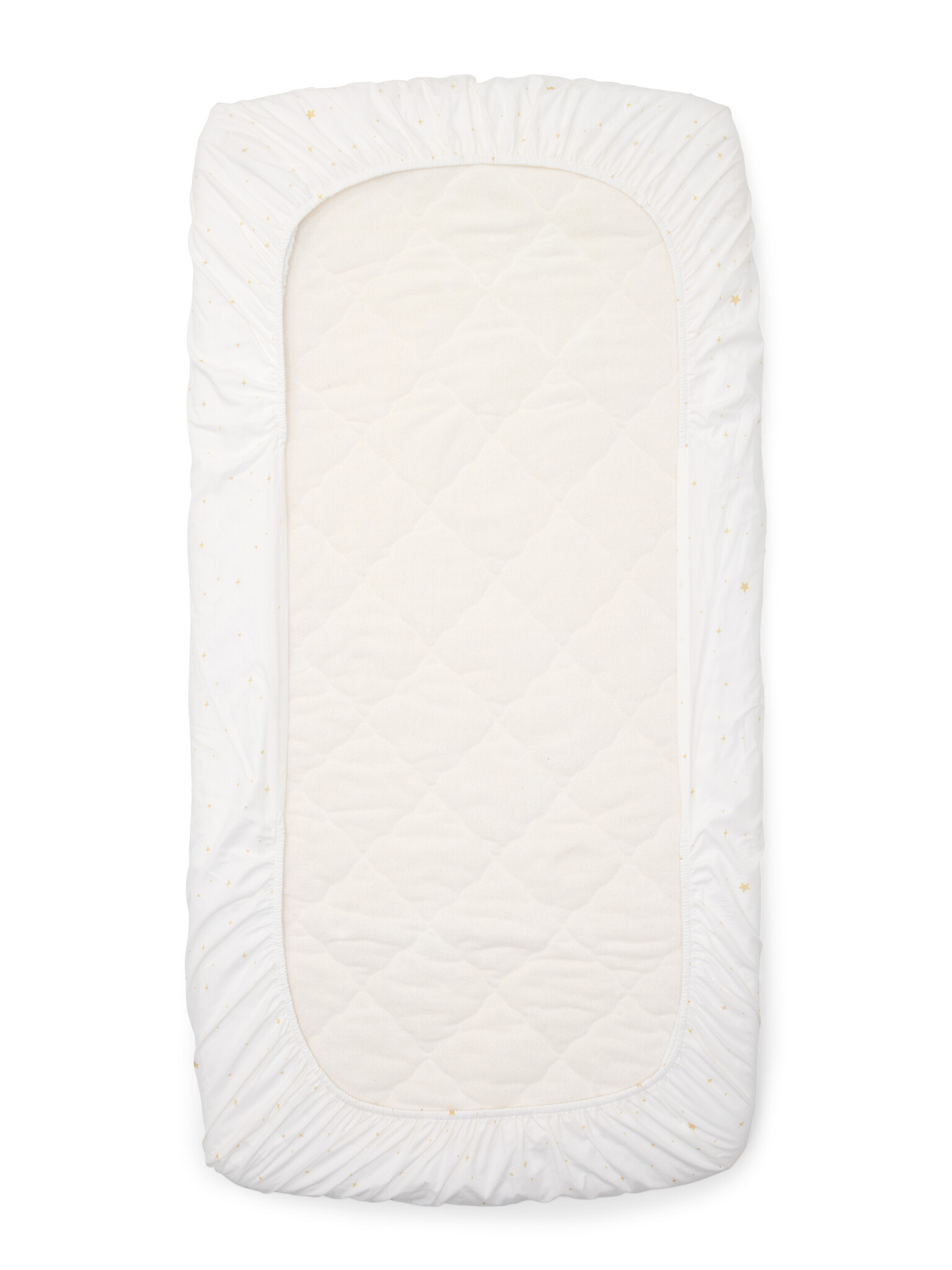 Poplin Fitted Sheet Étoile Sand 70x140 cm